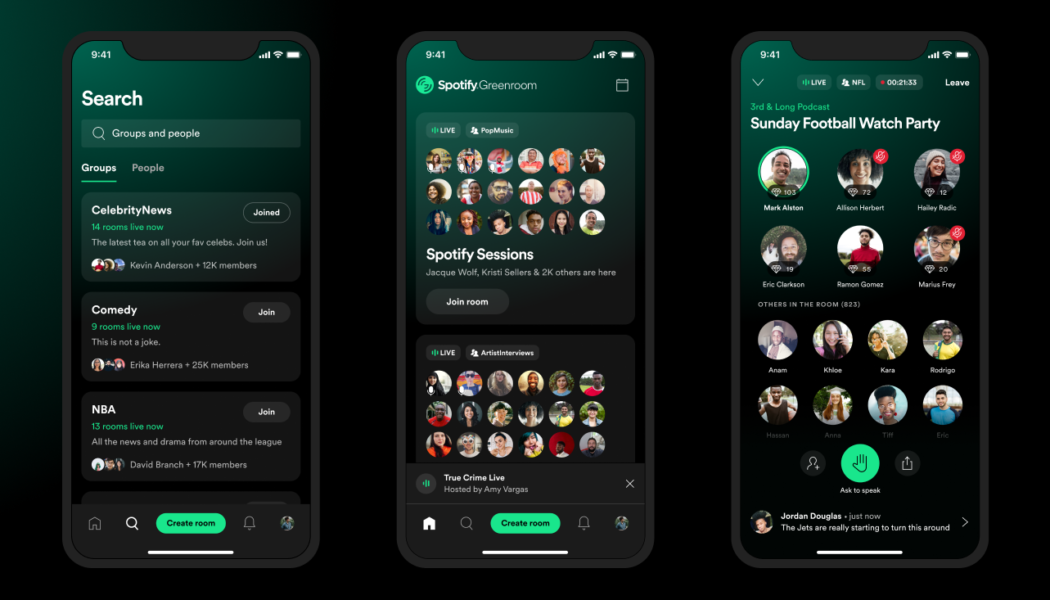 Greenroom, Spotify’s Answer To Clubhouse Has Officially Launched