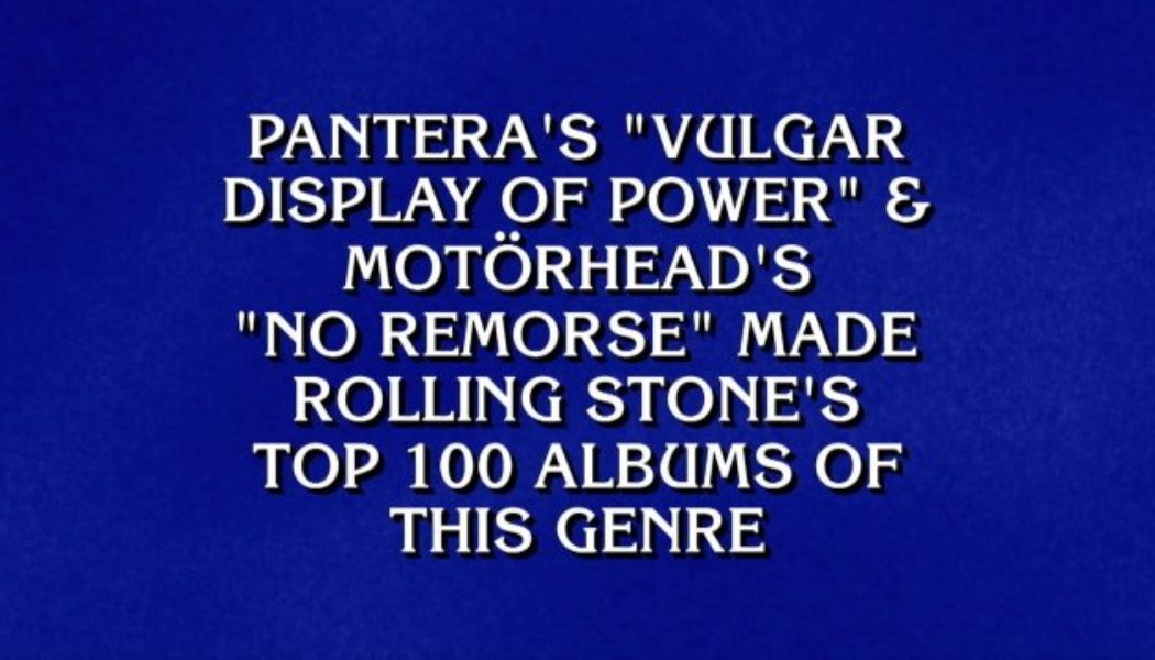 Heavy Metal Was A Question On ‘Jeopardy!’ Tonight