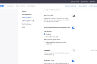 How to turn Zoom’s audio notifications on or off