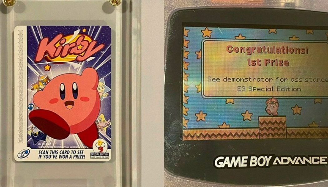 A Rare Nintendo ‘Kirby’ e-Reader Card From E3 2002 Has Popped Up on eBay.