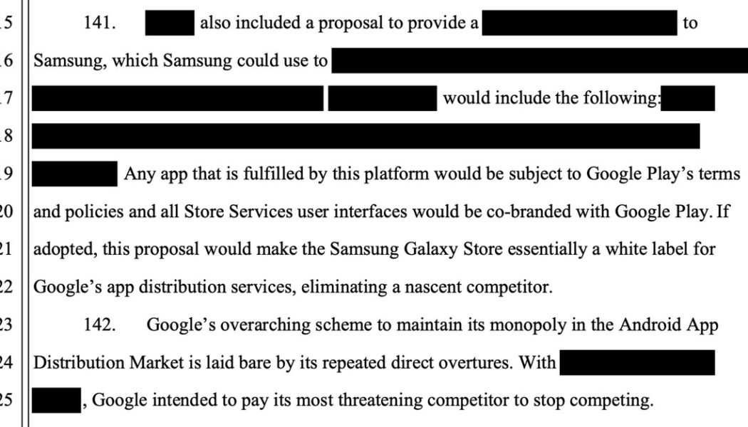 Google feared Samsung Galaxy Store and tried to quash it, lawsuit alleges