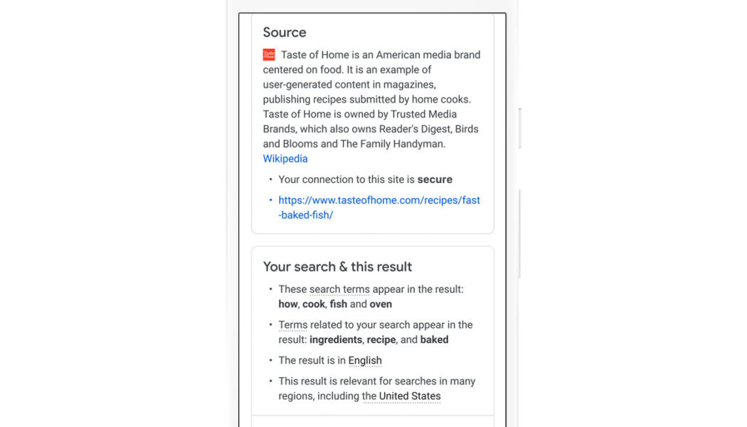 Google’s ‘about this result’ feature will now show why you got your specific search results