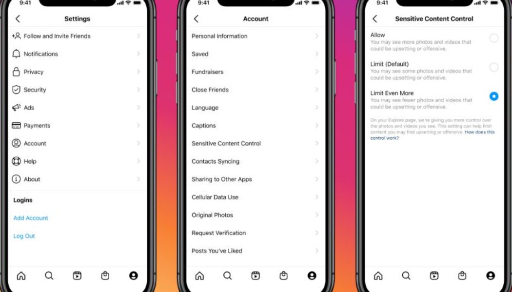 Instagram introduces a setting to control sensitive content in your Explore tab