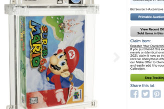 Sealed Super Mario 64 sells for more than $1.5 million, almost doubling a record just set on Friday