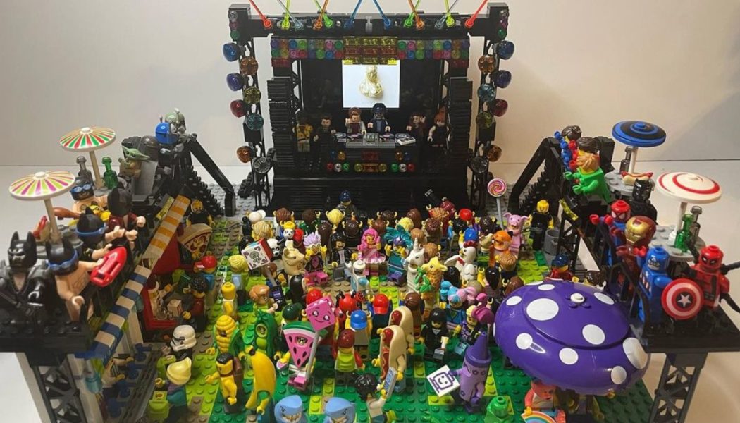 Somebody Built an Elaborate LEGO Rave With Strobe Lights, Turntables and Totems