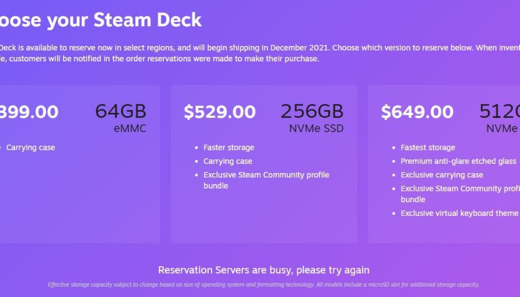 There’s enough Steam Deck demand to take Steam’s store down