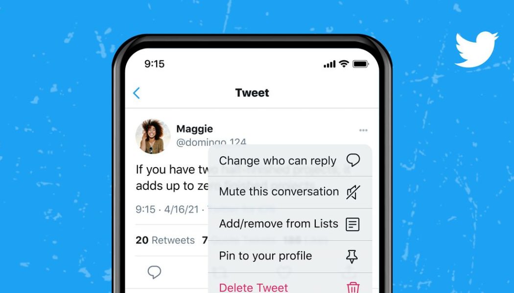 Twitter will let you change who can reply to a tweet after you post it