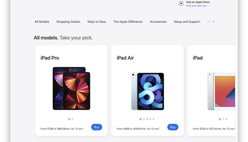 Apple launches big redesign of its online store