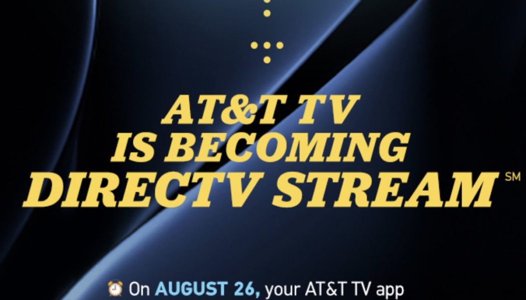 AT&T TV will officially become DirecTV Stream next week