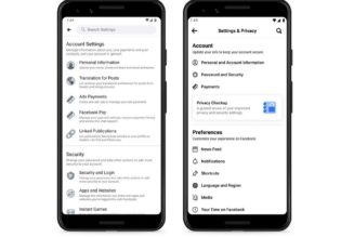 Facebook streamlines the settings page on mobile