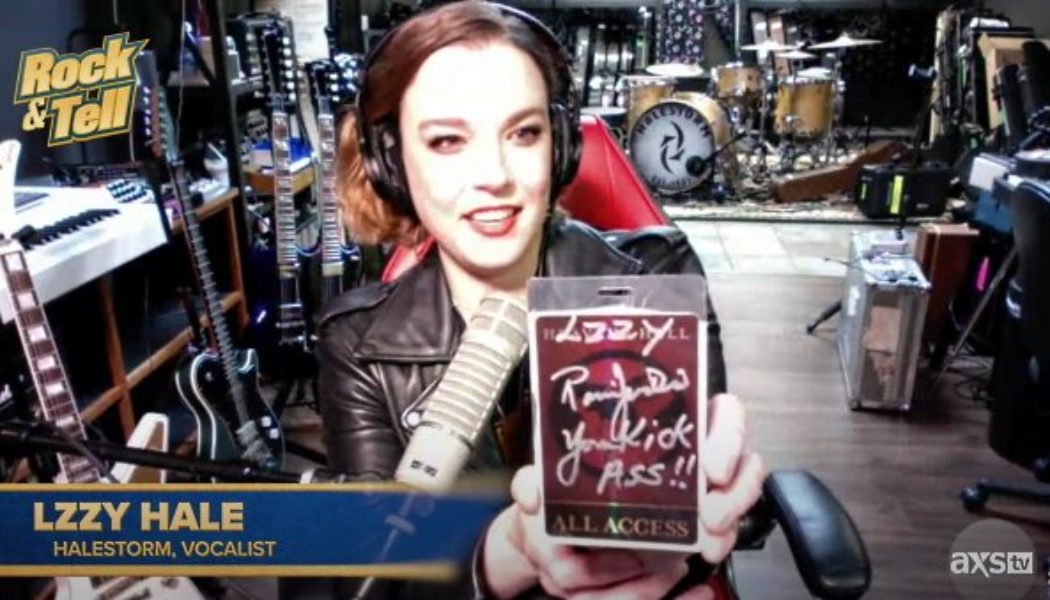 HALESTORM’s LZZY HALE Shares Her Rock And Roll Collection, Including Laminate Signed By RONNIE JAMES DIO