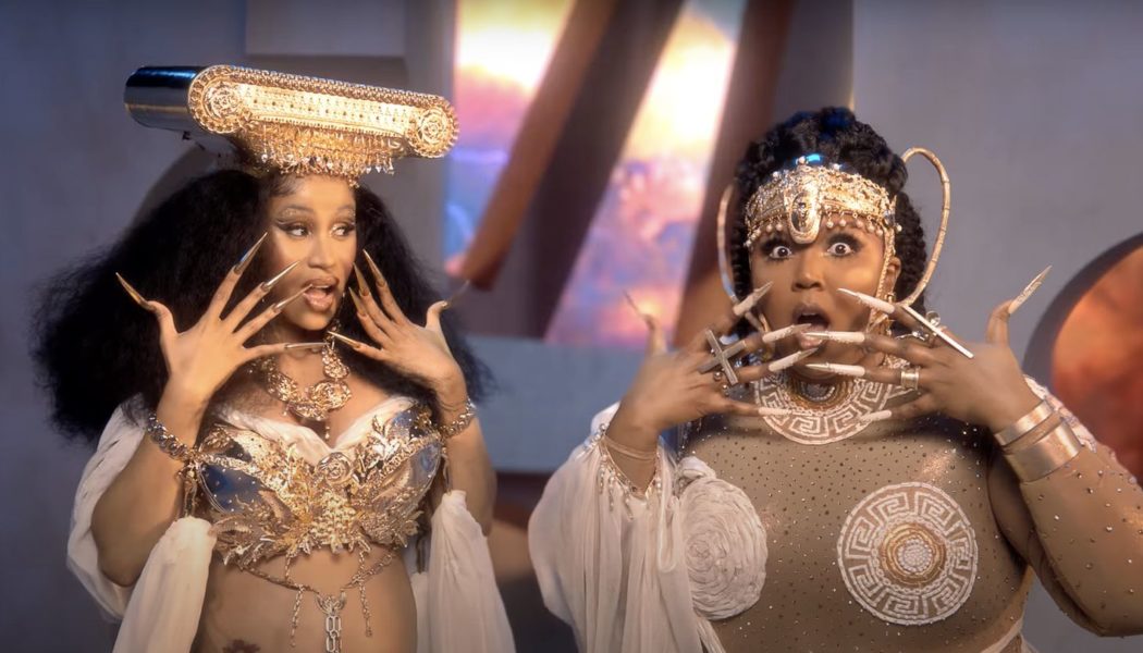 Lizzo And Cardi B Glitter As Golden Muses In Epic ‘Rumors’ Video