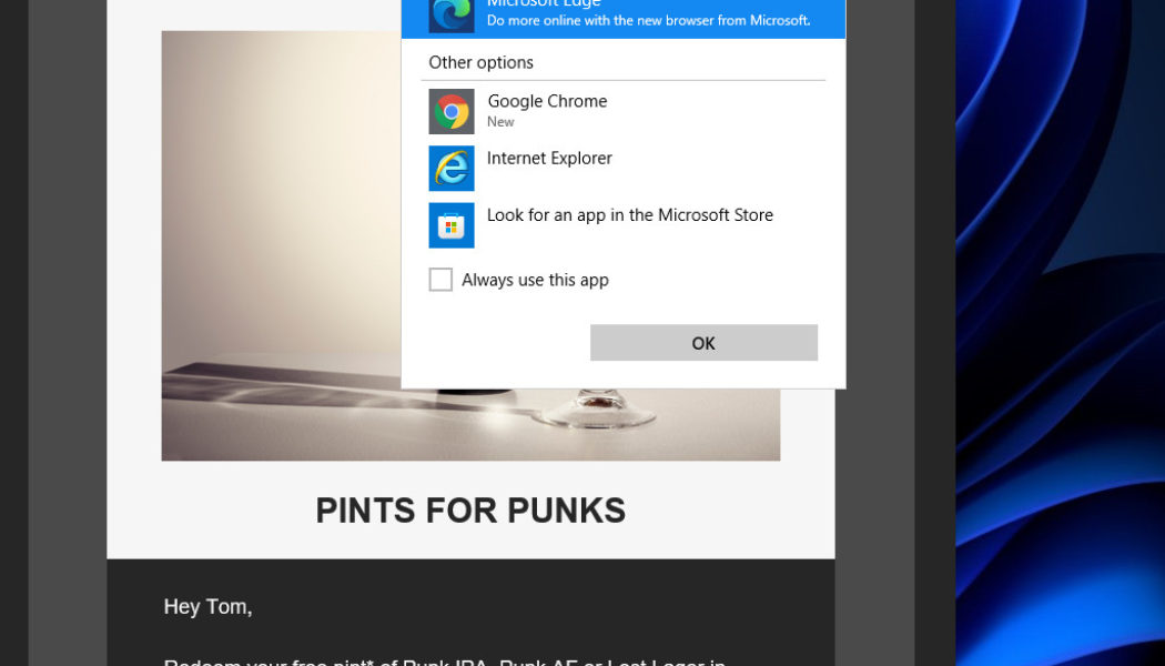 Microsoft is making it harder to switch default browsers in Windows 11