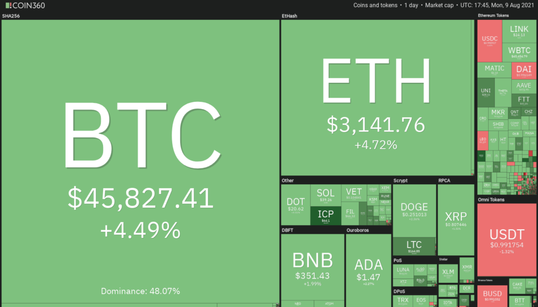 Price analysis 8/9: BTC, ETH, BNB, ADA, XRP, DOGE, DOT, UNI, BCH, LINK