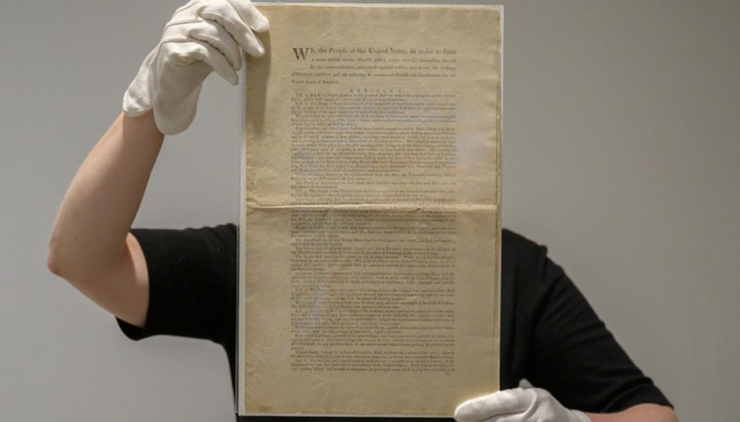 An Ultra-Rare Copy of the US Constitution Will Go On Auction This November