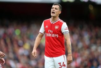 Arsenal midfielder Granit Xhaka sidelined for three months with injury