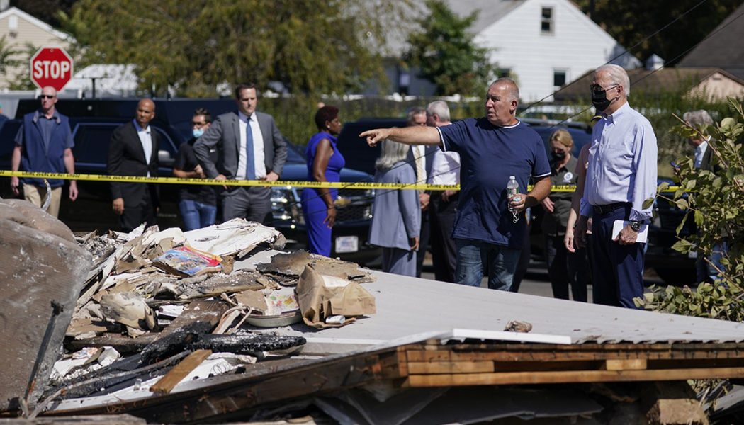 Biden tours flood-ravaged N.J., NYC, says infrastructure plan needed to deal with climate change