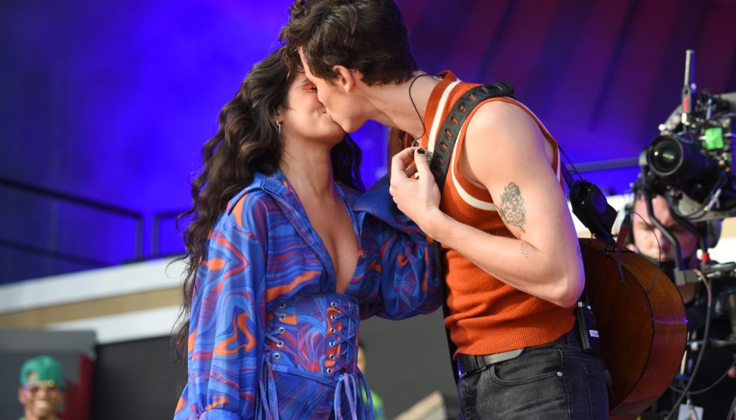 Camila Cabello Welcomes Shawn Mendes to Global Citizen Stage With a Kiss: Watch