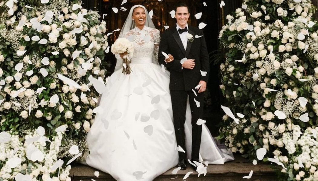 Jasmine Tookes’s Zuhair Murad Wedding Dress Is Inspired by Grace Kelly’s 1956 Bridal Gown