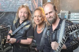 METALLICA’s KIRK HAMMETT Joins JUDAS PRIEST On Stage To Play ‘The Green Manalishi’ (Video)