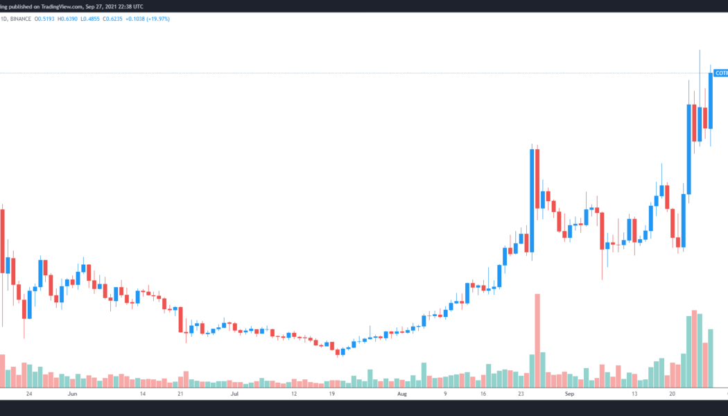 Stablecoin launch and NFT integration back COTI’s rise to a new all-time high