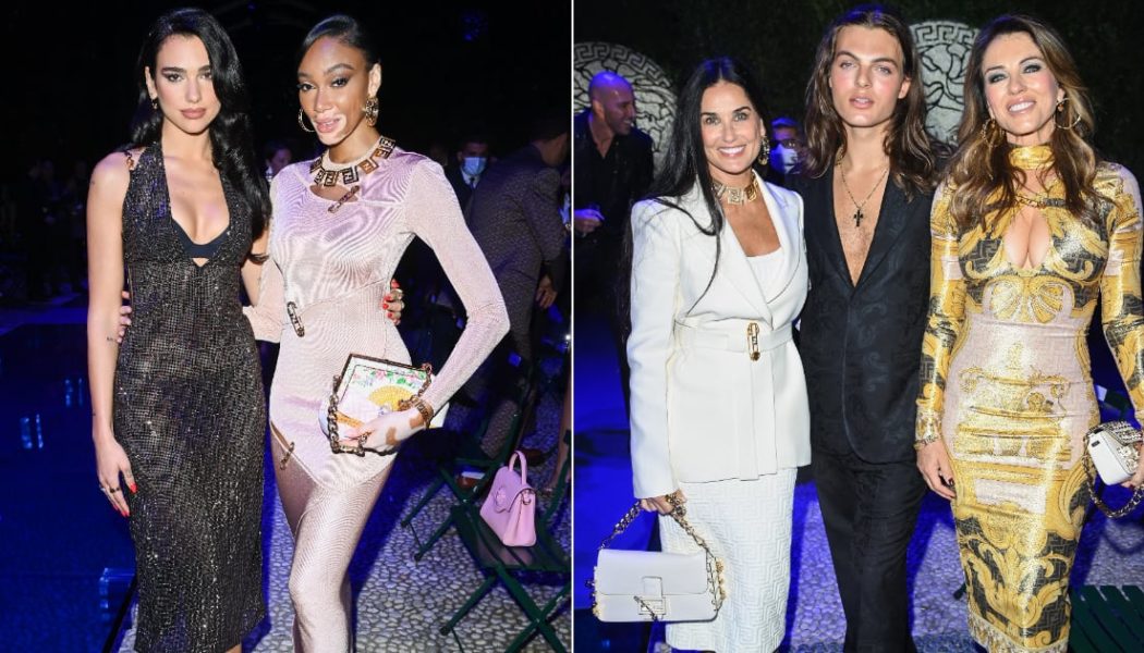 The Versace by Fendi “Fendace” Front Row Taps Dua Lipa, Niall Horan, and Elizabeth Hurley