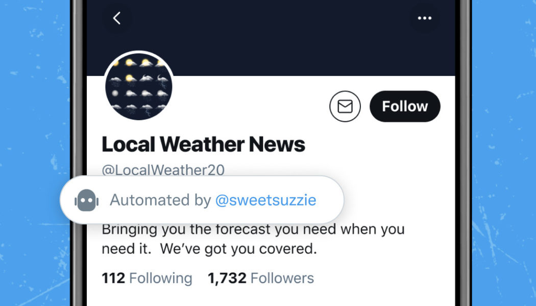 Twitter is beginning to test labels for bot accounts