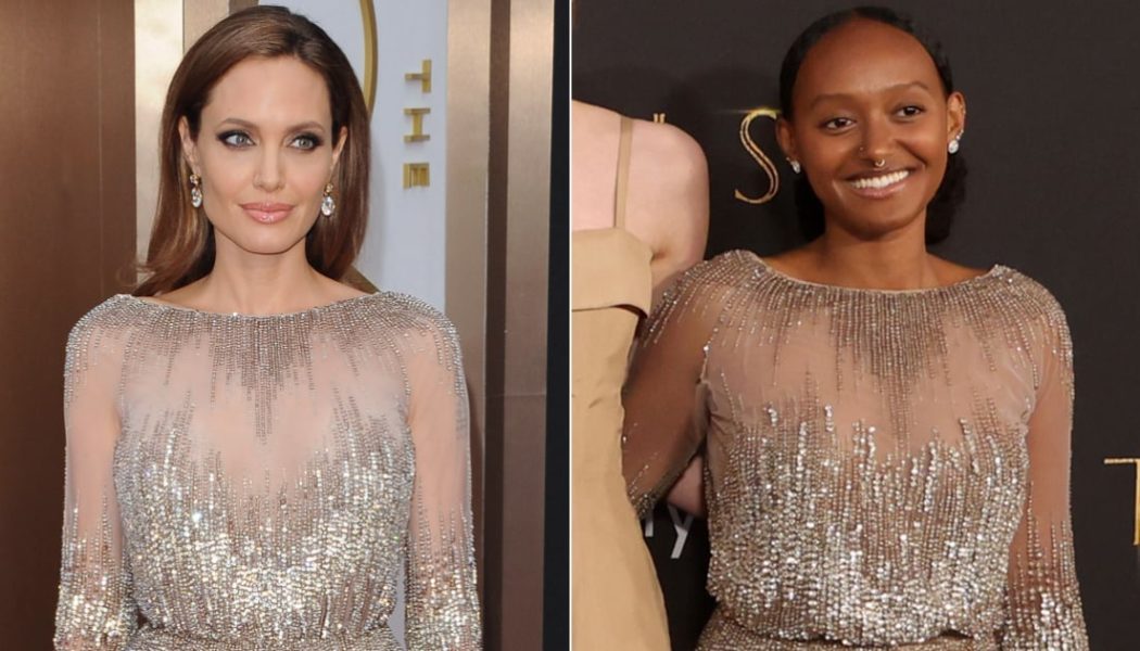 Angelina Jolie’s Daughter Zahara Wears Her Mum’s 2014 Oscar Dress to the Eternals Premiere