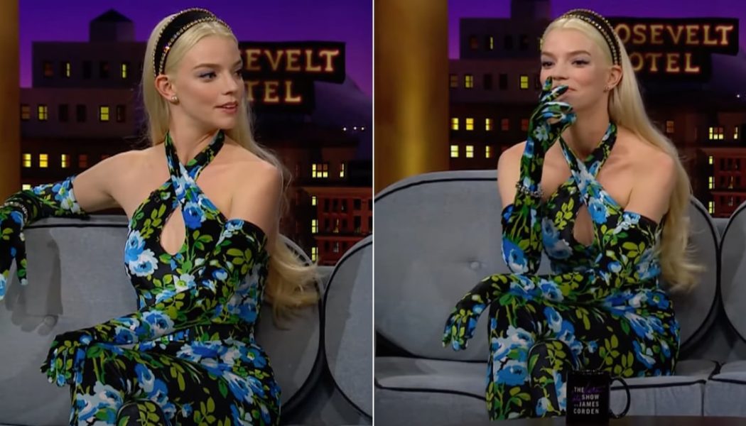 Anya Taylor-Joy Co-Designed Her Groovy Floral Print Catsuit With Richard Quinn