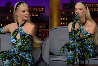 Anya Taylor-Joy Co-Designed Her Groovy Floral Print Catsuit With Richard Quinn