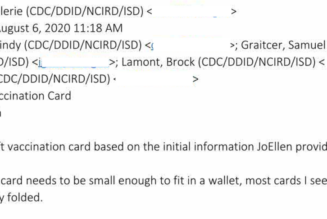 CDC emails show that vaccine cards are supposed to fit in your wallet