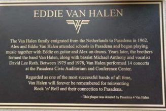 EDDIE VAN HALEN Memorial Plaque Officially Unveiled In Pasadena