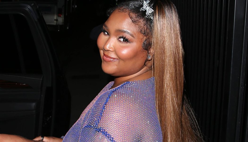 Lizzo Sparkles In Sheer Dress at Cardi B’s Dancehall-Themed Birthday Party