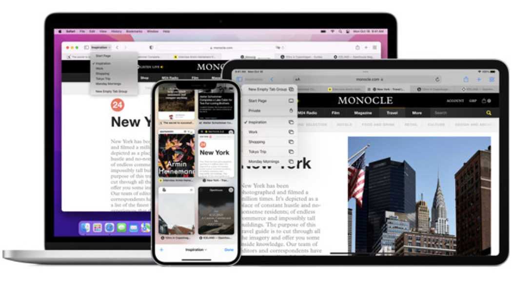 macOS Monterey will have the old Safari tab design