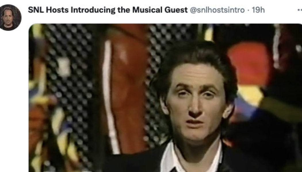 My new favorite Twitter account just posts classic clips of SNL hosts introducing the musical guest