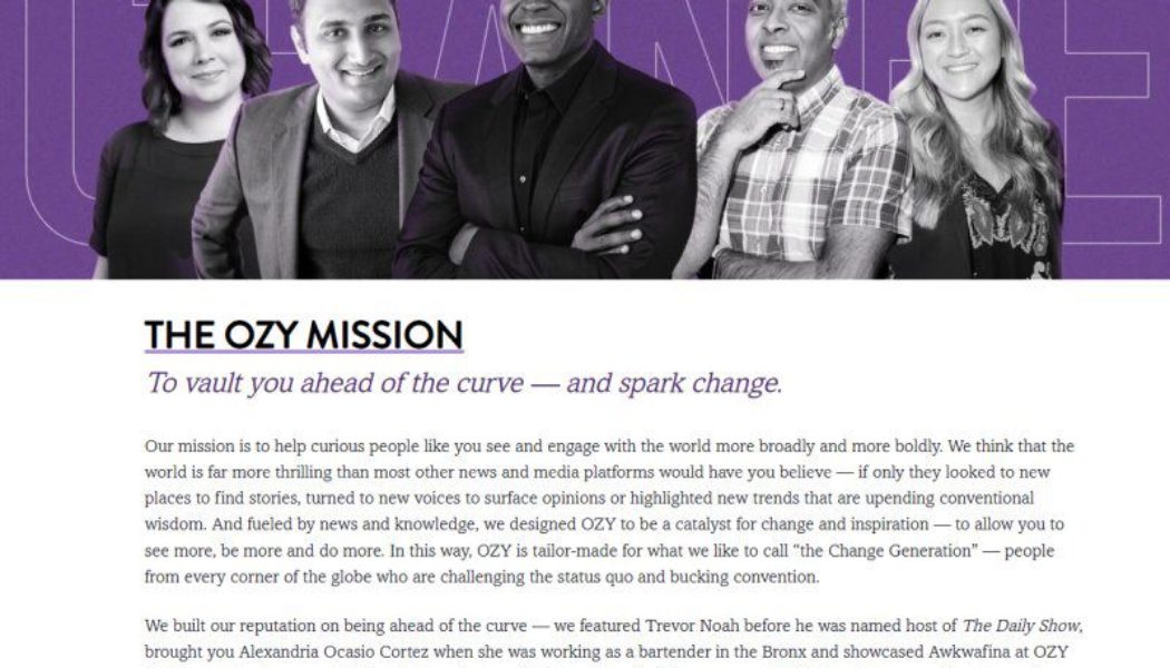 Ozy Media shuts down just one week after most of us found out it exists