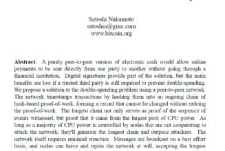 Satoshi Nakamoto’s Bitcoin white paper is now a 13-year-old teenager