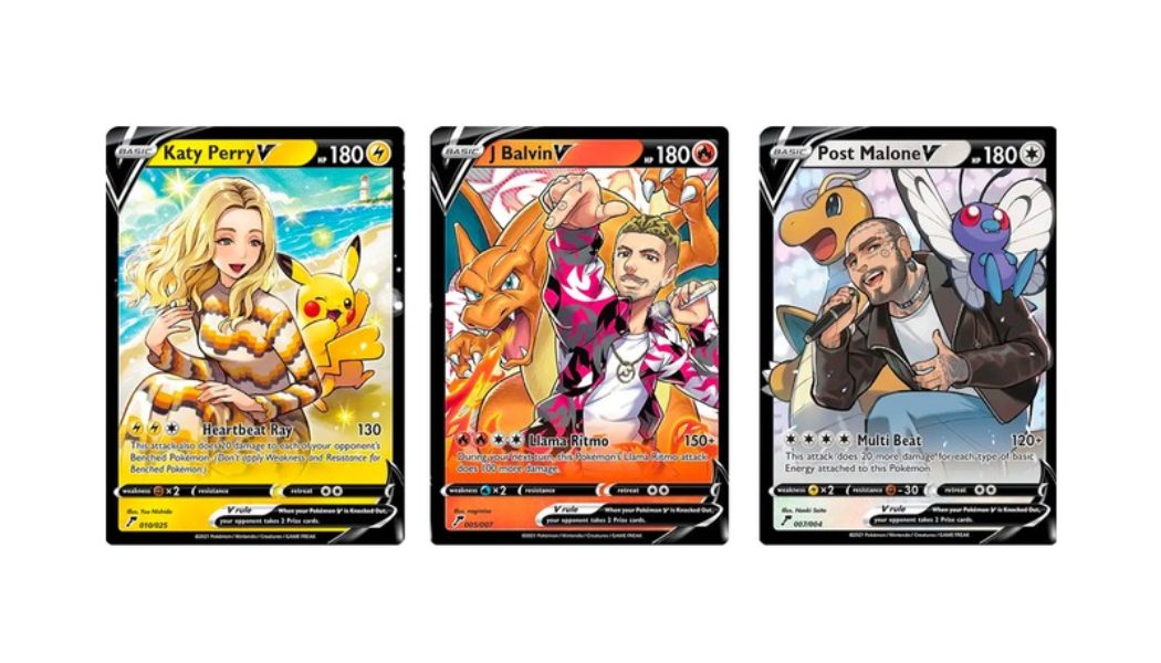 The Pokémon Company Reveals Post Malone, J Balvin, Katy Perry Trading Cards