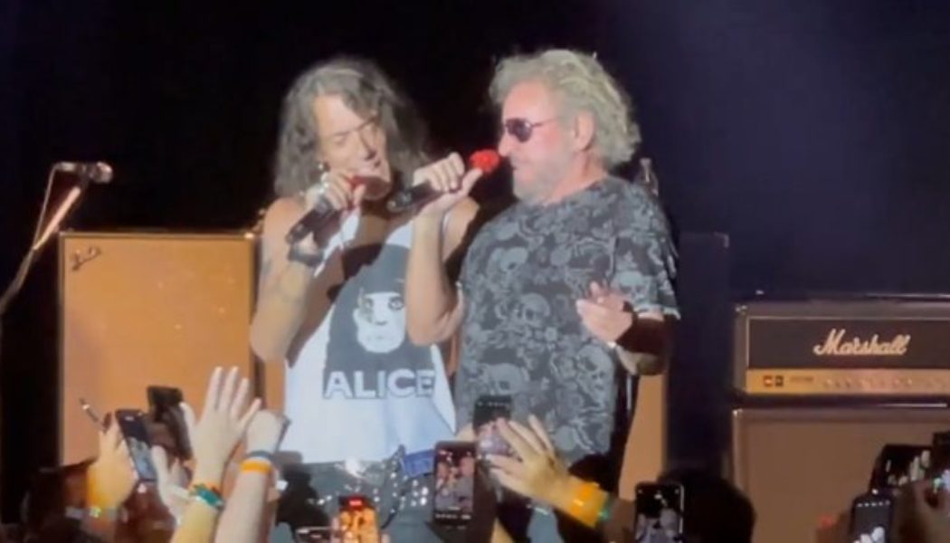 Watch RATT’s STEPHEN PEARCY Join SAMMY HAGAR For Cover Of LED ZEPPELIN’s ‘Rock And Roll’