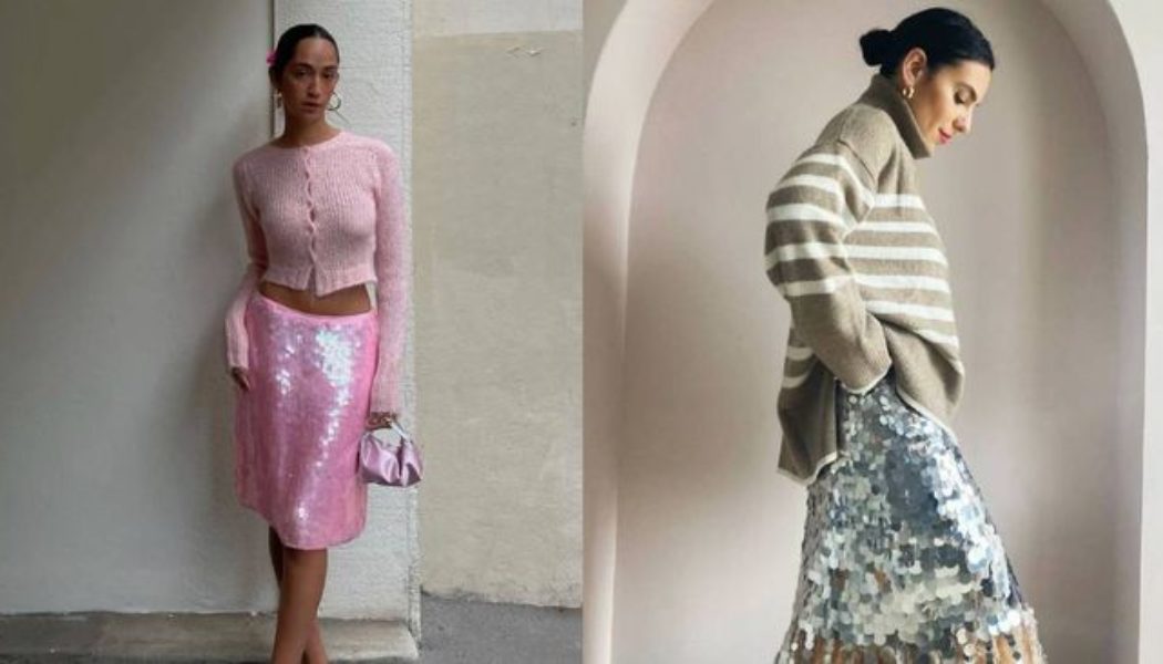 7 Interesting Ways To Style a Sequin Skirt This Year