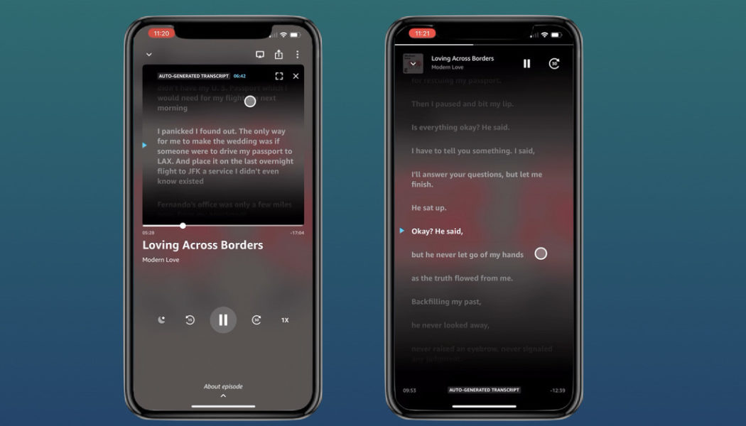 Amazon Music launches its first true podcasts feature: synced transcripts