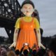 Giant Fully Functioning ‘Squid Game’ “Red Light, Green Light” Doll Appears in Sydney