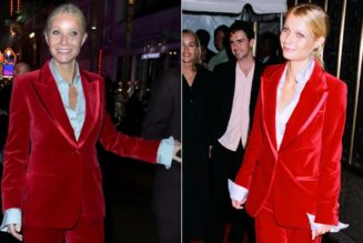 Gwyneth Paltrow Wears a Replica of Her 1996 Red Gucci Suit For the Brand’s 2021 Fashion Show