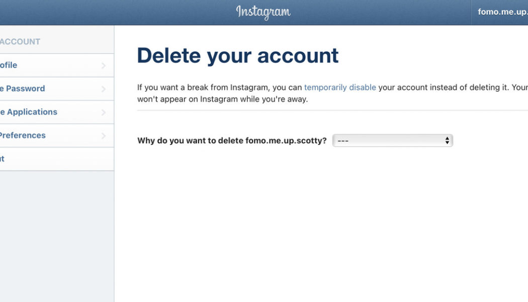 How to delete your Instagram account