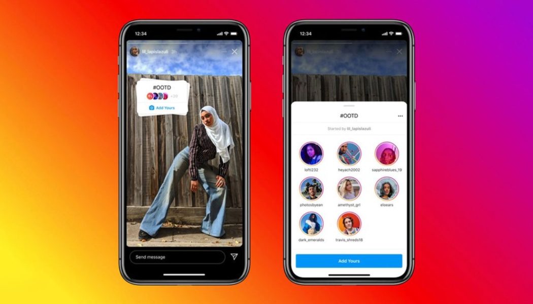 Instagram Launches ‘Add Yours’ Sticker to Promote More Engagement on Stories