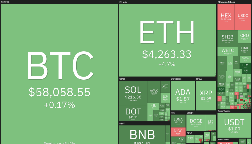 Price analysis 11/19: BTC, ETH, BNB, SOL, ADA, XRP, DOT, DOGE, SHIB, AVAX