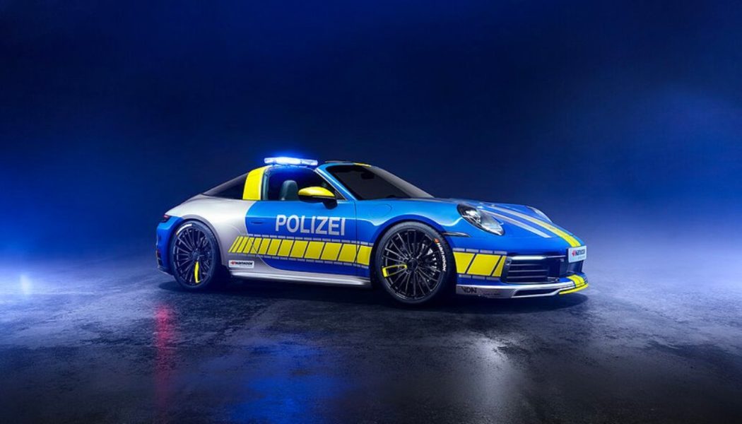 TECHART Promotes Safe Tuning With POLIZEI-Themed Porsche 911 Targa 4