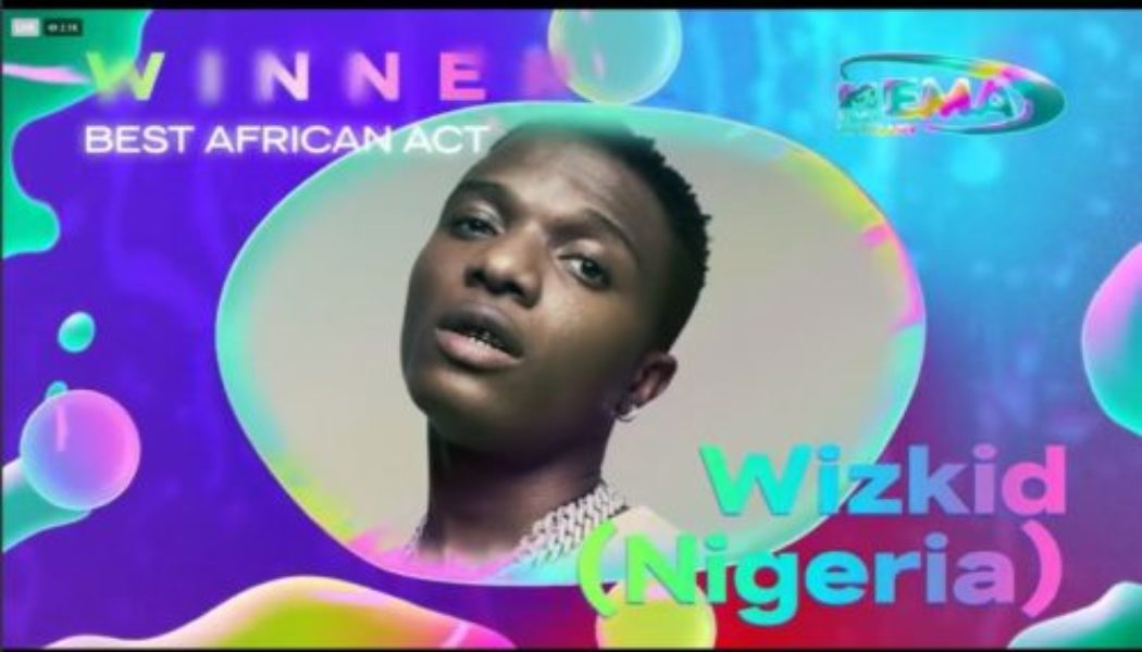 Wizkid wins “Best African Act” at MTV EMA 2021