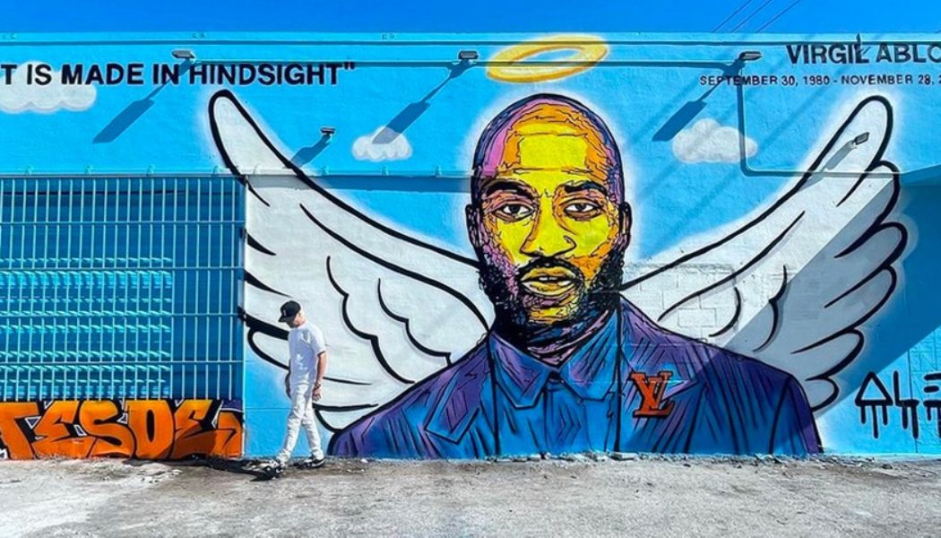 Alec Monopoly Pays Respect to Virgil Abloh With a Large Wall Mural in Miami