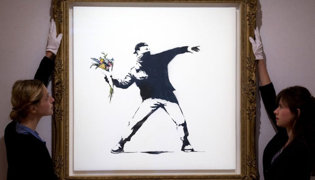 Banksy’s ‘Love Is in the Air’ Set To Be Sold as 10,000 Separate NFTs